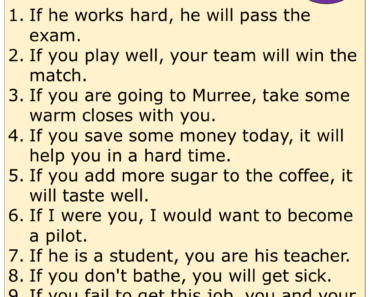 10 Examples of Conditional Sentences in English