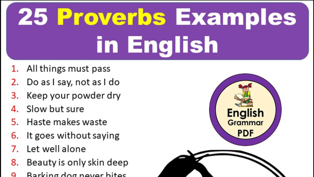 25 Proverbs In English