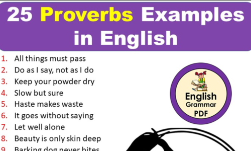 25 Proverbs In English With Meaning