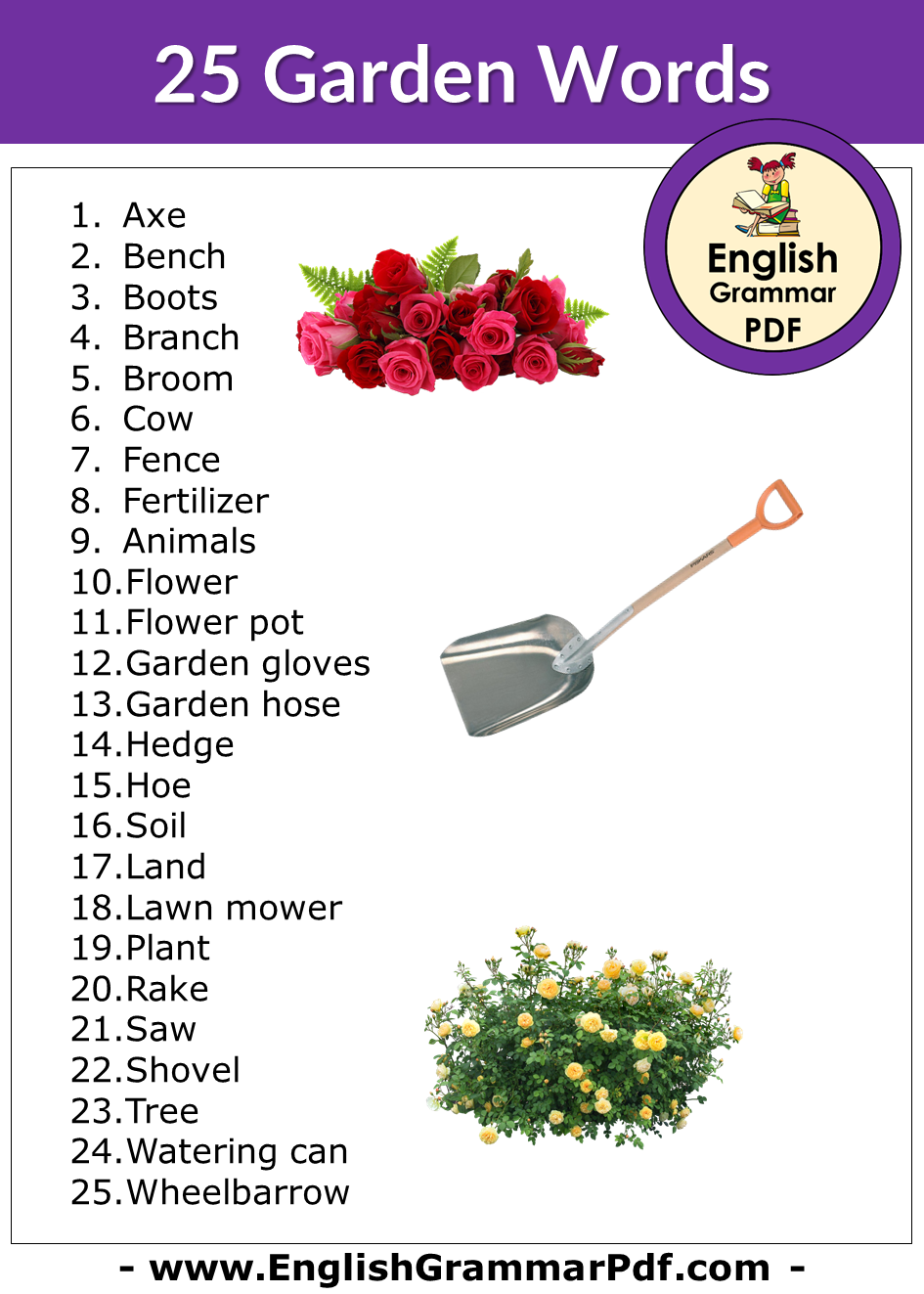 Gardening Vocabulary words