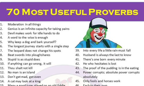 70 Most Common Proverbs in English