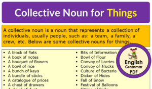 Collective Nouns For Things