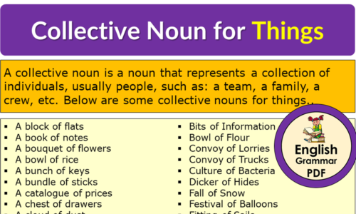 40 Collective Nouns For Things List in English