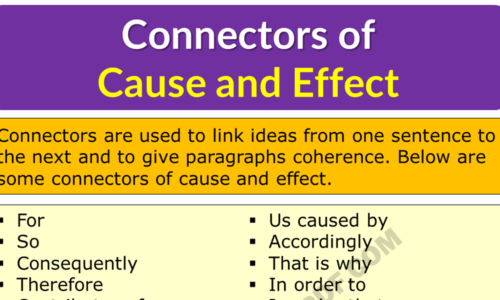 Connectors of Cause & Effect List with Examples (Download PDF)