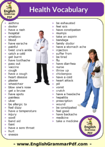 English Health and Illness Words