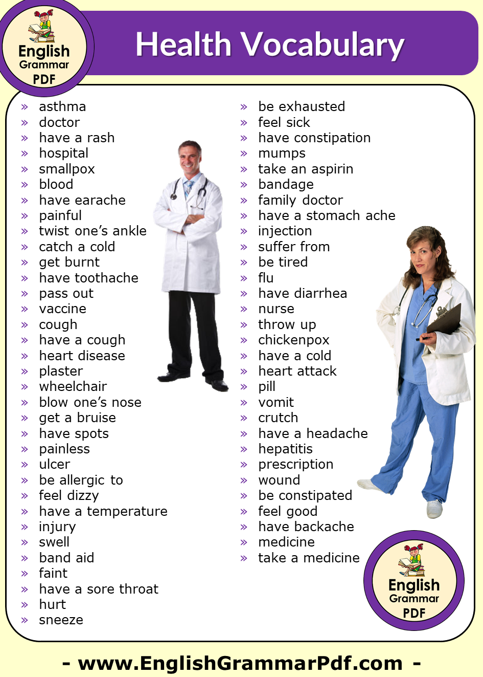 English Health and Illness Words
