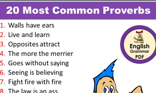 20 Most Common Proverbs Examples in English