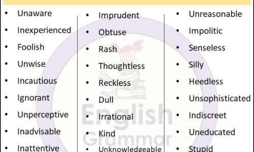 Opposite of Wise |Antonyms of wise, Meaning and Example sentences in english PDF