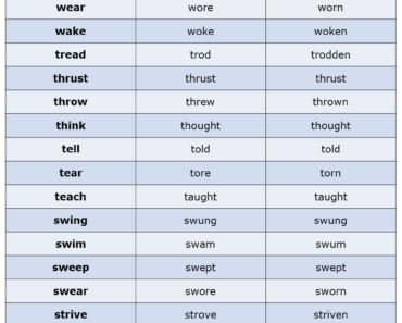 Verbs That Start With Y - English Grammar Pdf