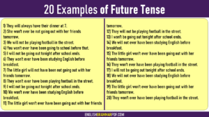 20 examples of future tense