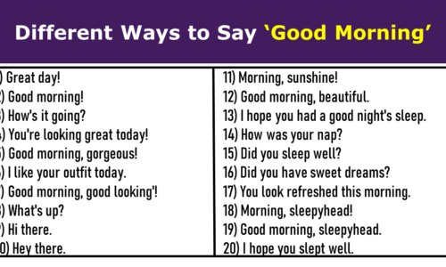 50+ Different Ways to Say ‘Good Morning’