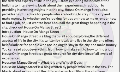 House On Mango Street Essay Questions Free