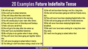 examples of future indefinite tense