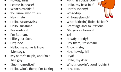 42 Fun ways to say Hi