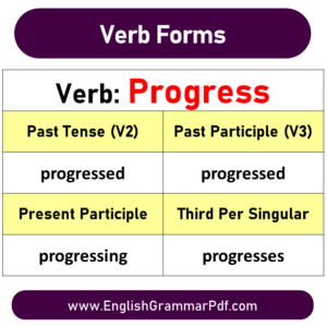 Progress past tense