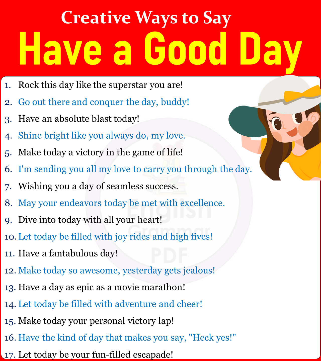 Ways to say Have a Good Day