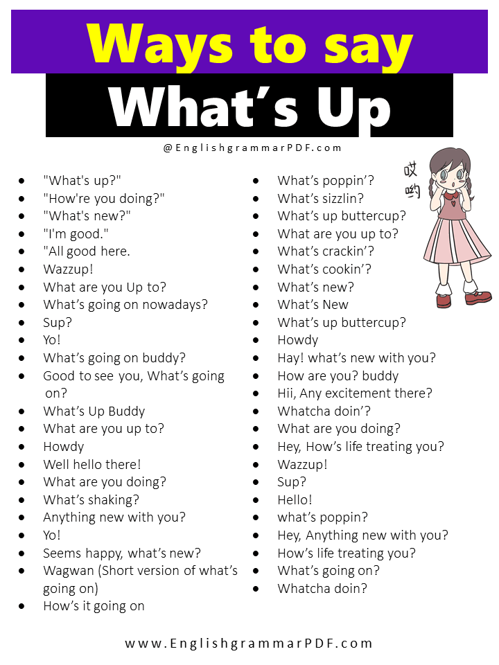 Ways to say whats up