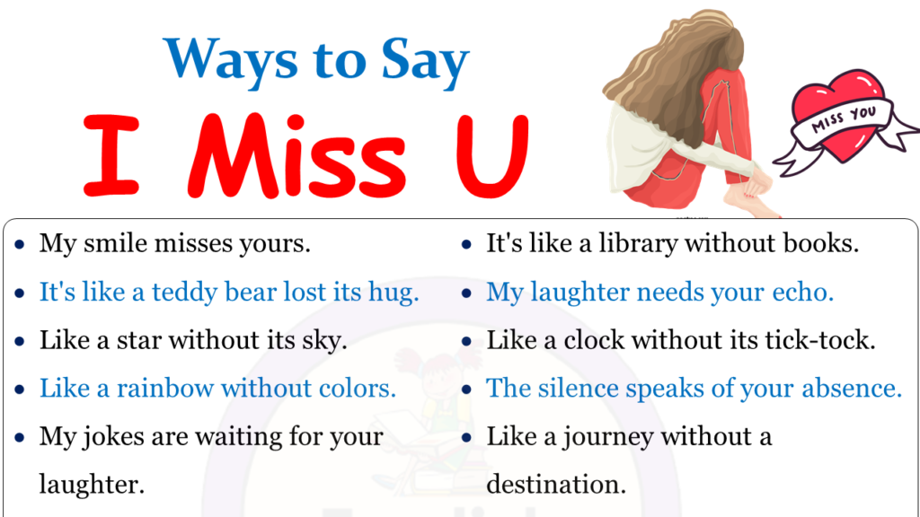 other Ways to say I Miss You