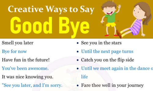 100 Ways to say Goodbye (Romantic, Funny & Creative)