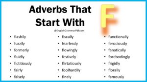 Adverbs That Start With F