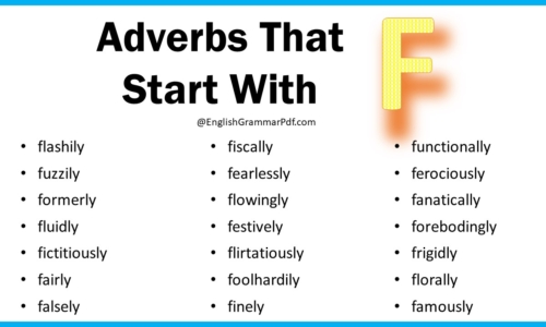 Adverbs That Start With F – Download PDF