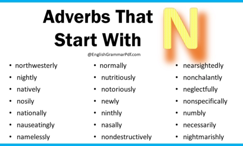 Adverbs That Start With N – Download PDF