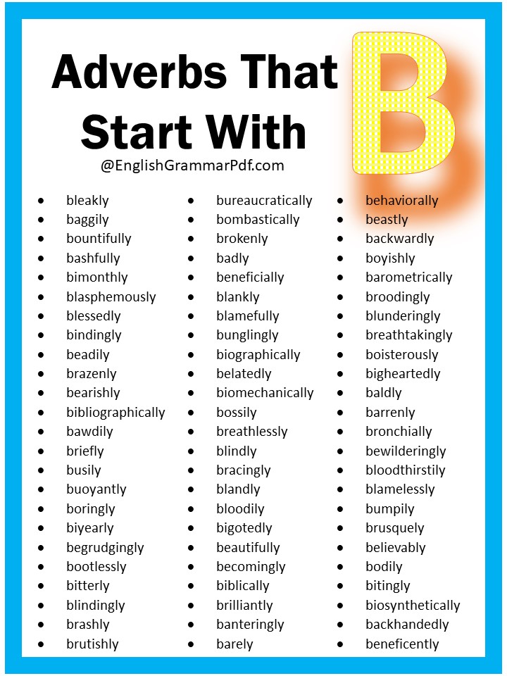 adverbs starting with b