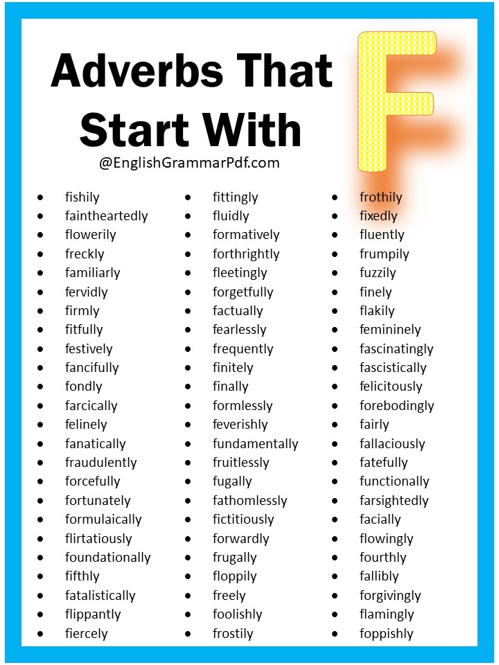 adverbs starting with f