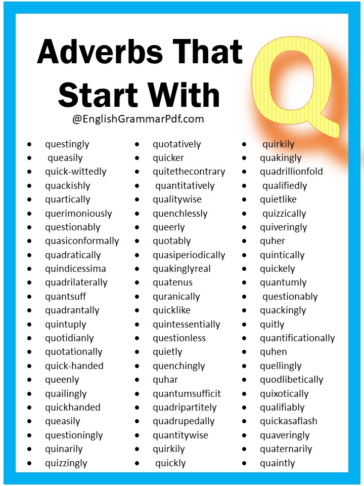 adverbs starting with q