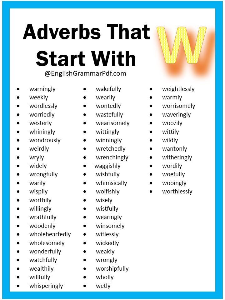 adverbs starting with w