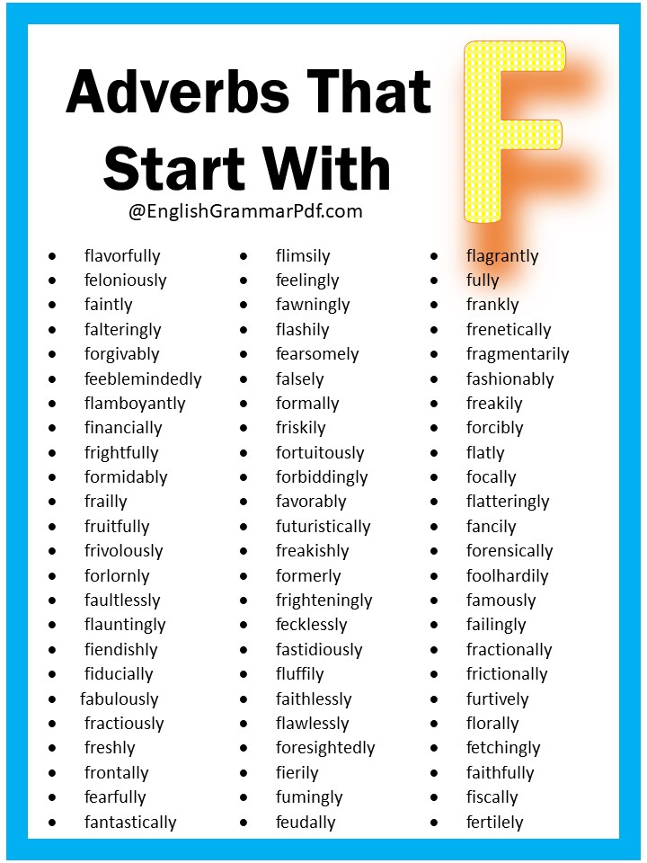 adverbs that begin with f