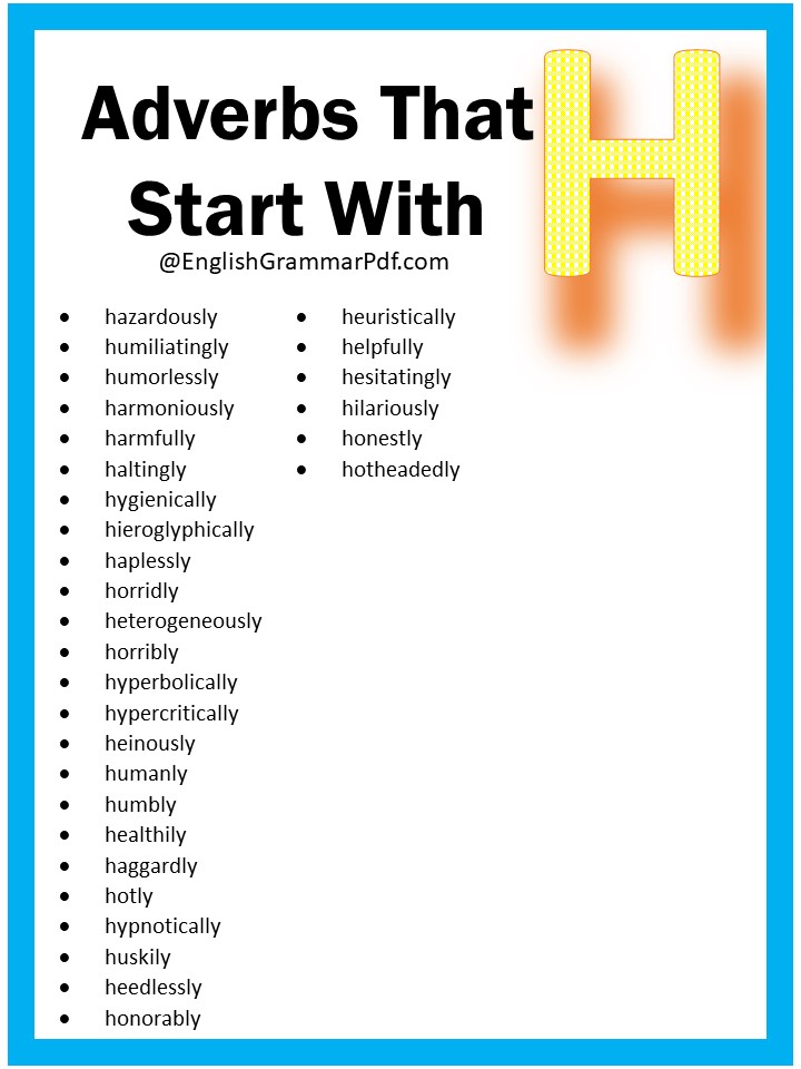 adverbs that begin with h