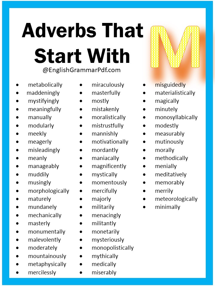 adverbs with m