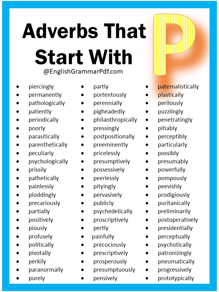 adverbs with p