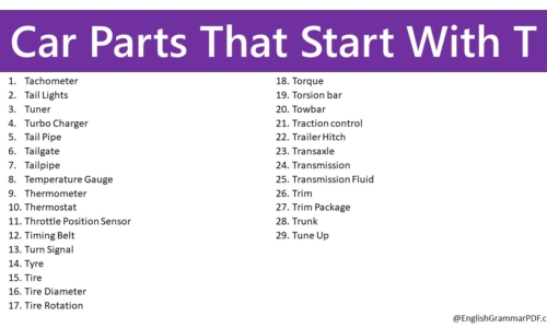 29 Car Parts That Start With T