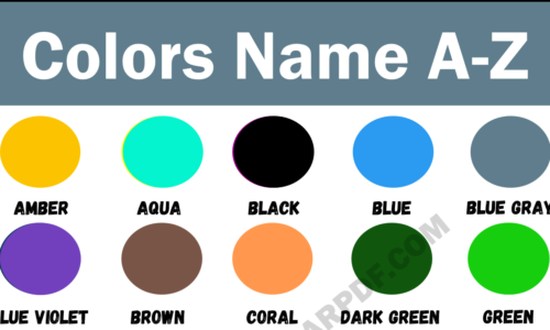 A to Z Colors Names List