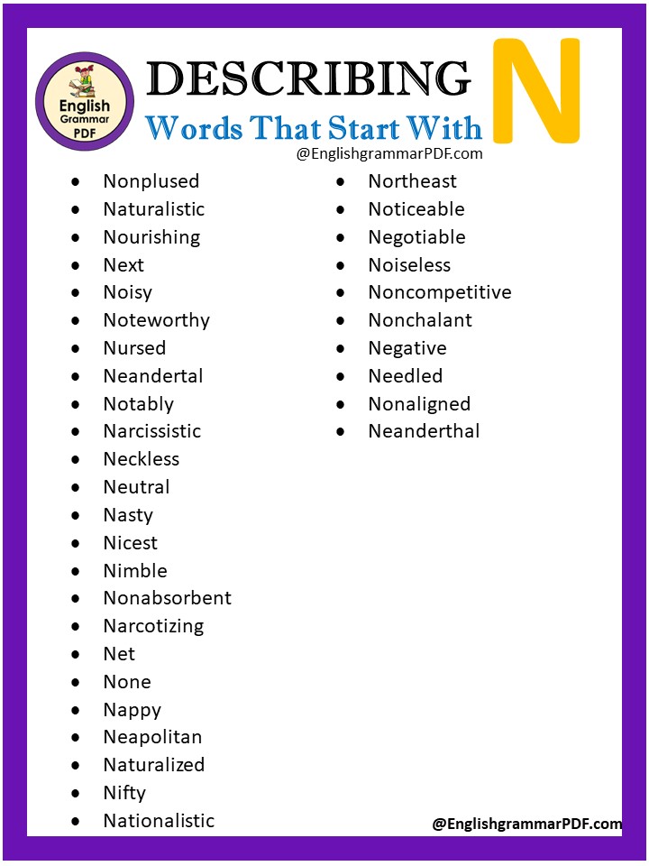 describing words starting with n
