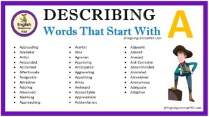 describing words that start with a