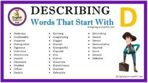 describing words that start with d