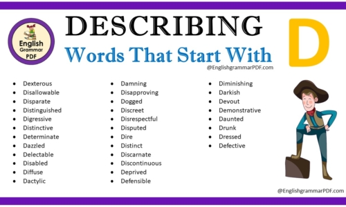 Describing Words That Start With D