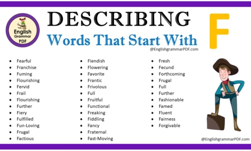 Describing Words That Start With F