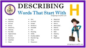 describing words that start with h