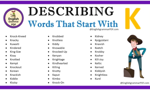 Describing Words That Start With K