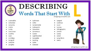 describing words that start with l