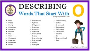 describing words that start with o