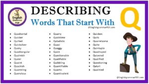 describing words that start with q