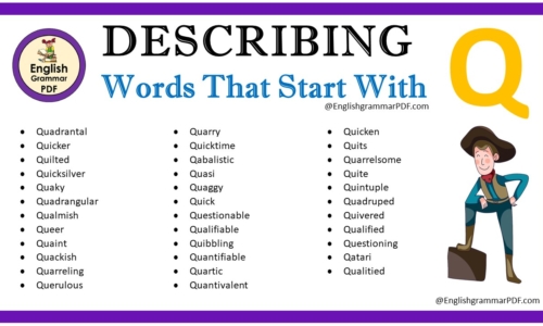 Describing Words That Start With Q