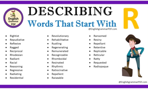 Describing Words That Start With R