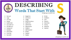 describing words that start with s