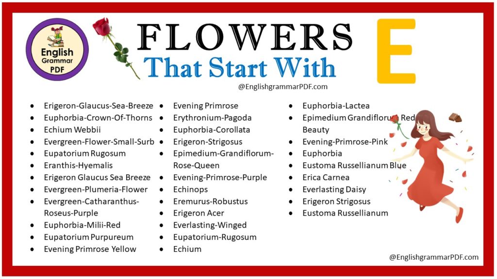 flowers that start with e